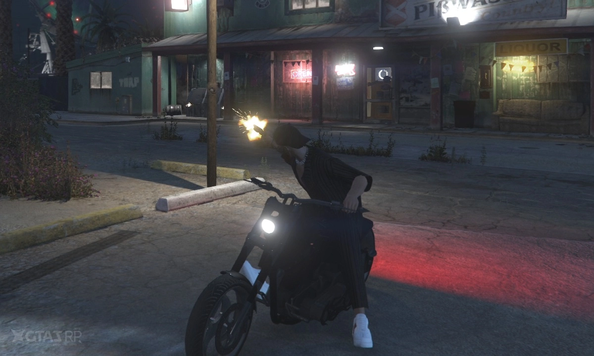 Стрельба с обрезов с мотоцикла